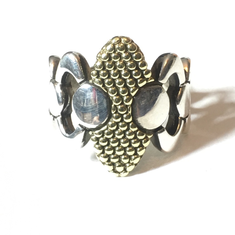 AUTHENTIC ANN KLEIN 18KT AND STERLING RING